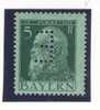 GERMANY BAVARIA 5 Pfennig OFFICIAL RAILWAY STAMP INVERTED PERFORATION - Mint