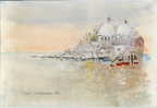 VENISE  -  AQUARELLE GOUACHE DE CLOVIS COMMAGEAT 1991 - Watercolours