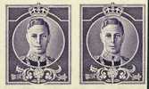 AUSTRALIA 1937, George VI WATERLOW Purple, ESSAY, Imperf Horizonatl Pair - Mint Stamps