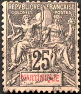 Pays : 318 (Martinique : Colonie Française)  Yvert Et Tellier N° :   38 (o) - Gebraucht