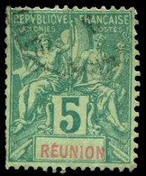 Pays : 401 (Réunion : Colonie Française)  Yvert Et Tellier N° :  35 (o) - Gebraucht