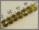 Lot De 10 Perles Rondelles En Cristal Chine Facetté Vert Fumé 7,5x5,5mm Superbe Qualité! - Perlen