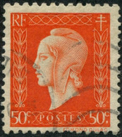 Pays : 189,06 (France : 4e République)  Yvert Et Tellier N° :  685 (o) - 1944-45 Marianne De Dulac