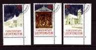 Liechtenstein Mi 1050-1052 Christmas - Chapel Of St Mamertus In Triesen - Holy Family - St Mary Chapel 1992 - Used Stamps