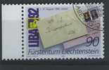 Liechtenstein Mi 1026 Stamps Exhibition LIBA ´92 - Oblitérés
