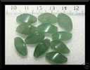 Lot De 3 Perles En Véritable Aventurine Verte Ovales Torsadées - Perle