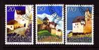 Liechtenstein Mi 896-898 Vaduz Castle - 1986 - Gebraucht