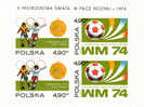 POLONIA - Foglietto N.65**,Yvert, Mondiali Germania 74 - 1974 – Allemagne Fédérale