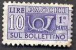 Pays : 247,1 (Italie : République) Yvert Et Tellier N° : CP   74 (o)  Moitié De Timbre Gauche - Postal Parcels