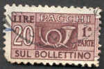 Pays : 247,1 (Italie : République) Yvert Et Tellier N° : CP   75 (o)  Moitié De Timbre Gauche - Colis-postaux