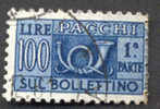 Pays : 247,1 (Italie : République) Yvert Et Tellier N° : CP   80 (o)  Moitié De Timbre Gauche - Postal Parcels