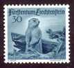 Liechtenstein Mi 254 Hunting II - Alpine Marmot (Marmota Marmota) - 1947 - Ongebruikt