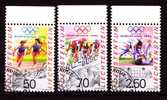 Liechtenstein Mi 1035-1037 Olympic Games Barcelona 1992 Relay - Road Race - Judo - Used Stamps