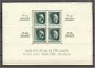 GERMANY, HITLER SHEETLET 1937, ADDITONALY ROULETED, NH, BEND - Blocks & Sheetlets