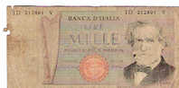 BILLET - BANCA D´ITALIA - 1000 LIRE - ID 212801 V - G. VERDI - 30 MAGGIO 1981 - 28 FEBBRAIO 1969 - 1000 Liras