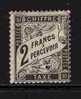 FRANCE TIMBRES-TAXE 1881-92 Y&T 23 "TYPE DUVAL 2F NOIR" NEUF AVEC TRACE DE CHARNIERE X TB - 1859-1959 Neufs