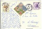 Monaco - Joli Affranchissement 1974 Sur Carte Postale - Postmarks
