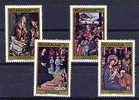 NICARAGUA 1983, NOEL, FRAGMENTS OEUVRES, 4 Valeurs, Neufs / Mint. R291 - Paintings