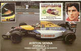 BOLIVIA  - Foglietto  ND**,Michel, Ayrton Senna; 1° Anniversario Della Scomparsa - Automobile