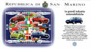 REP. SAN MARINO - Foglietto N. 47**,Sassone, Le Grandi Case Automobilistiche - Auto's