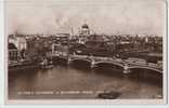 London - St. Paul's Cathedral & Blackfriars Bridge   - Real Photograph Post Card - St. Paul's Cathedral