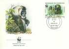 W0500 Mandrill Papio Leucophaeus 1988 Cameroun FDC Premier Jour WWF - Monkeys