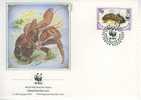 W0660 CRABE DES COCOTIERS BIRGUS LATRO Ocean Indien 1993 WWF FDC Premier Jour - Crustáceos