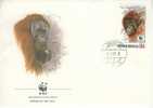 W0231 Orang Outan Indonésie 1989 FDC Premier Jour WWF - Scimmie