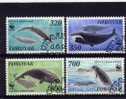 Faroër Féroe 1990 Yvertn° 197-200 (°) Oblitéré Used WWF Baleines Cote 12 Euro - Used Stamps