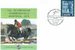 JEUX OLYMPIQUES DE MONTREAL OBLITERATION TEMPORAIRE CANADA 1976 EQUITATION  A BROMONT - Hippisme