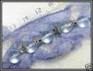 Lot De 2 Perles En Quartz Bleuté ( Cristal De Roche ) 8mm - Perlas