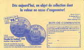 France : CCP Publicitaire. Foot, Soccer, Timbre, Coupe Du Monde Italie 1990, Italia´90, Medaille, Piece - 1990 – Italië