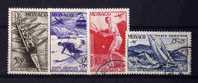 MONACO AERIENS 1948 Y&T 32/35 "JEUX OLYMPIQUES DE LONDRES, SERIE DE 4 VALEURS" OBLITERES TTB - Airmail