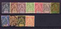 GABON 1904-07 Y&T 16/26 "11 VALEURS" NEUFS ET OBLITERES B/TB/TTB - Sonstige & Ohne Zuordnung