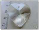 Pendentif Coeur En Véritable Cristal Non Swarovski Facetté 30x28mm - Perles
