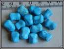 Lot De 5 Perles Baroques En Véritable Turquoise Bleue Environ 12x9mm - Perles