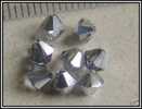 Lot De 10 Toupies Swarovski 4mm Meridian Blue Perles En Cristal Véritable - Perlas