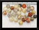 Lot De 20 Perles En Véritable Agate Crazy Lace 4 Mm - Pearls