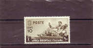 ITALIA COLONIE - N. 4**,Sassone, Soggetti Vari - 10c Bruno Oliva - Italian Eastern Africa