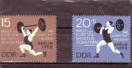 DDR  - Serie  N. 905/06**,Yvert, Campionato Del Mondo A Berlino - Haltérophilie