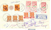 Seven Species 1982-84: 15,00 IS Later Printing Phosphor Right Pair On Commercial Cover - Storia Postale