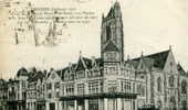 PERONNE   -   1931   Coin De La Grande Place (côté Nord) Avec L'Eglise...  (carte Ayant Voyagé En 1931) - Peronne