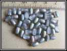 Lot De 20 Perles Tchèques Ovales En Verre Gris Mat AB 6x4mm - Perlas