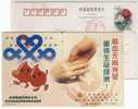 China 2000 Jiangxi Blood Donation Advertising Pre-stamped Card Re-build Life Oasis - Other & Unclassified