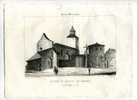 "COUVENT ET EGLISE DE NERBIS" Arr. St Sever (Landes) . LITHO DU XIXe S. - Lithographies