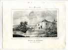 "EGLISE DE TOULENNE" Près Langon (Gironde). LITHO DU XIXe S. - Lithographies