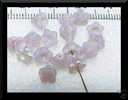 Lot De 10 Perles Tchèques Fleurs Lilas Opalescent - Perles