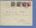 245(2)+246+247  Op Brief Met Cirkelstempel  BRUSSEL (L.W.) - 1922-1927 Houyoux