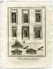 "ARCHITECTURE, Divers Exemples De Frontons A Imiter... Pl. 12". EAU FORTE DU XVIIIe S. - Architectuur