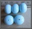 2 énormes Perles Rondelles En Véritable Quartz Bleu Facetté Environ 12x16mm - Perles